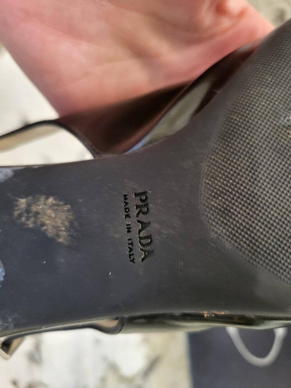 VINTAGE PRADA BLACK SLINGBACKS KITTEN HEELS - Picture 3 of 3